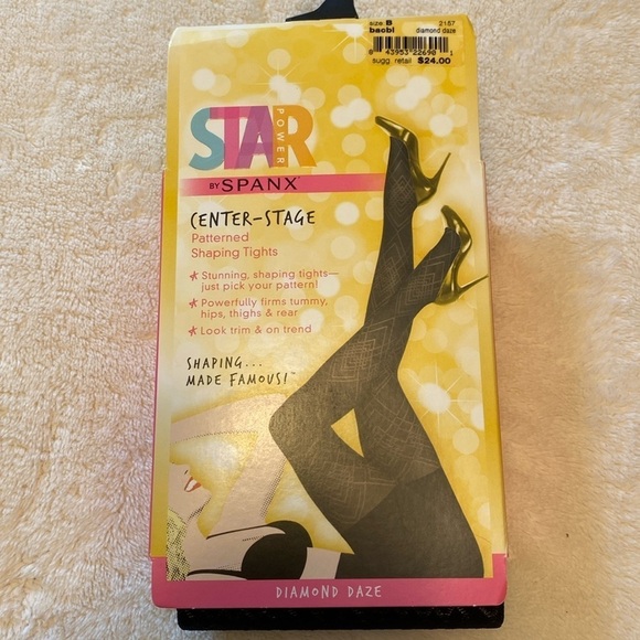 Size B Spanx Star Power Diamond Daze Shaping Tights - Picture 1 of 6